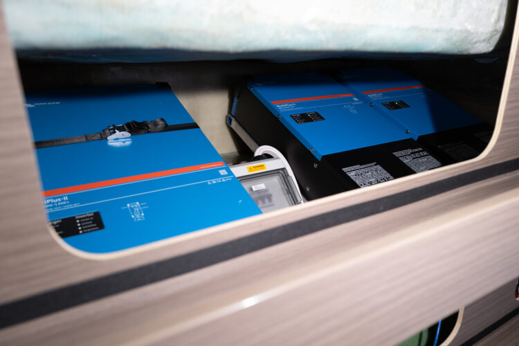 Victron MultiPlus-II inverter installation aboard Geaux Girl, photographed for Victron Energy